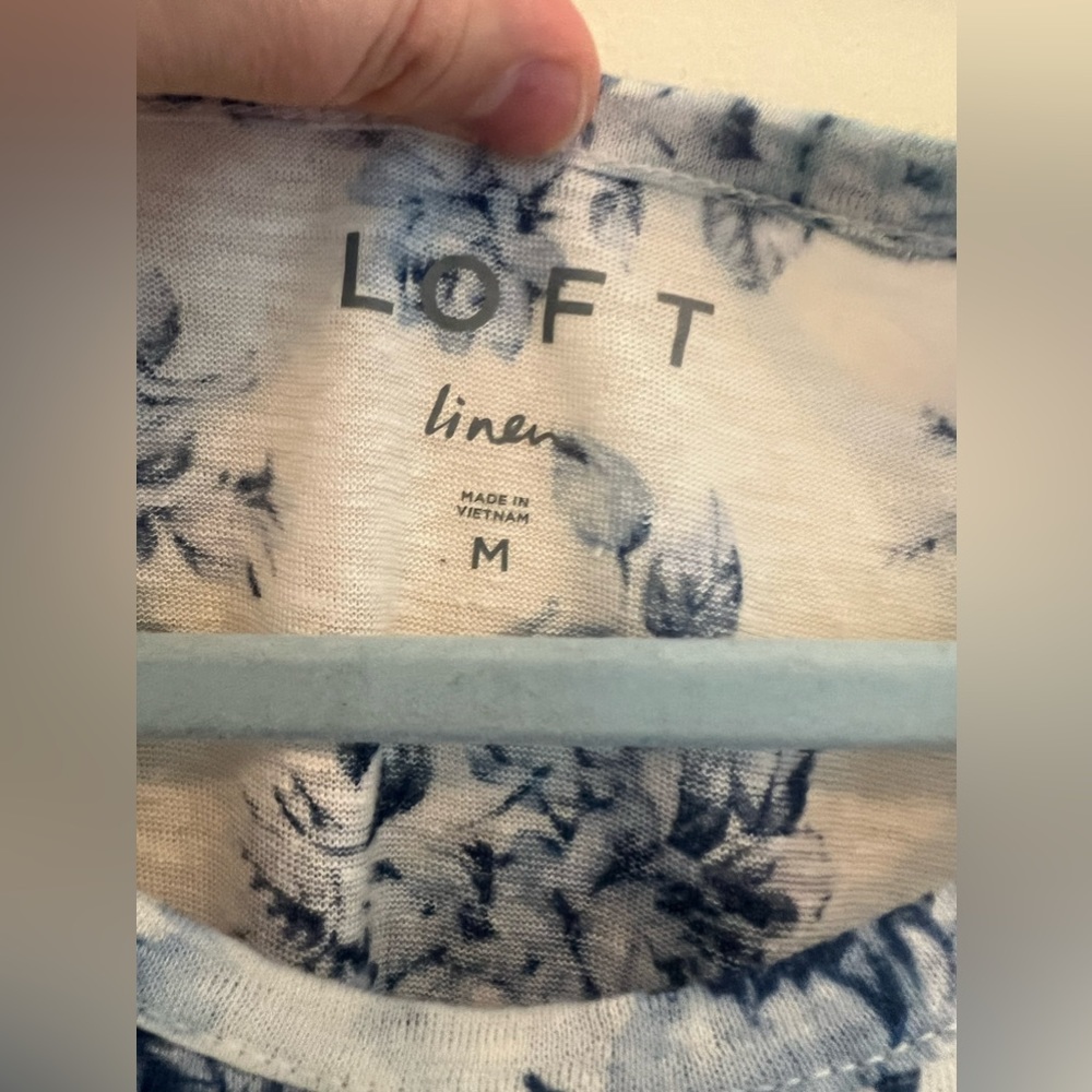 Loft Blouse Size M With Flutter Sleeves - image 3